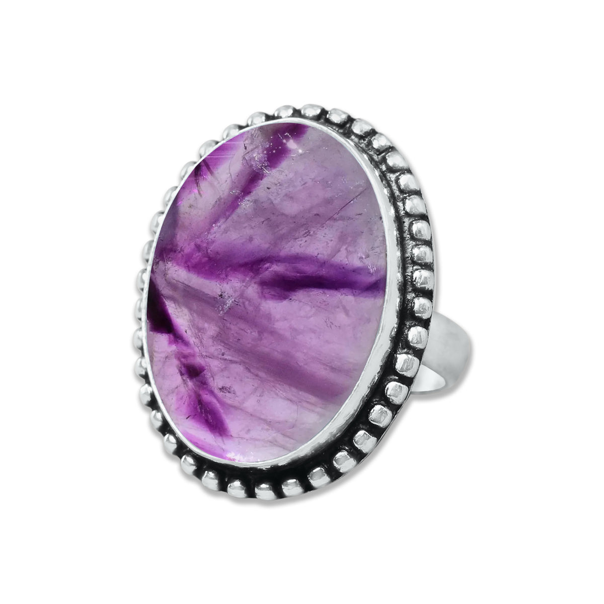 Natürliche Amethyst-Edelsteinringe für Frauen, lila Amethyst-Kristall, handgefertigte Großhandelsringe zum Massenverkauf