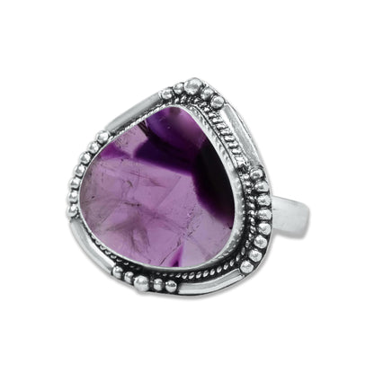 Natürliche Amethyst-Edelsteinringe für Frauen, lila Amethyst-Kristall, handgefertigte Großhandelsringe zum Massenverkauf