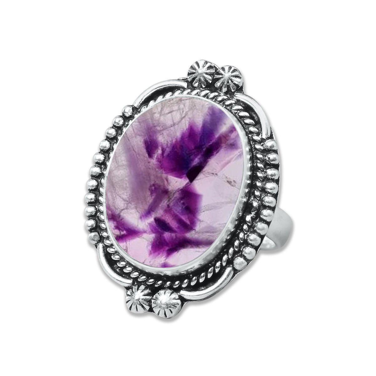 Natürliche Amethyst-Edelsteinringe für Frauen, lila Amethyst-Kristall, handgefertigte Großhandelsringe zum Massenverkauf