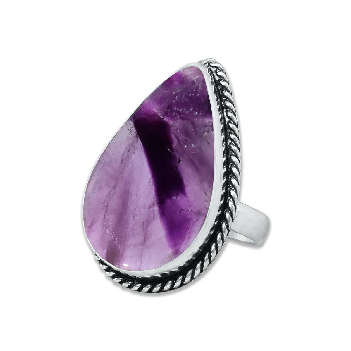 Natürliche Amethyst-Edelsteinringe für Frauen, lila Amethyst-Kristall, handgefertigte Großhandelsringe zum Massenverkauf