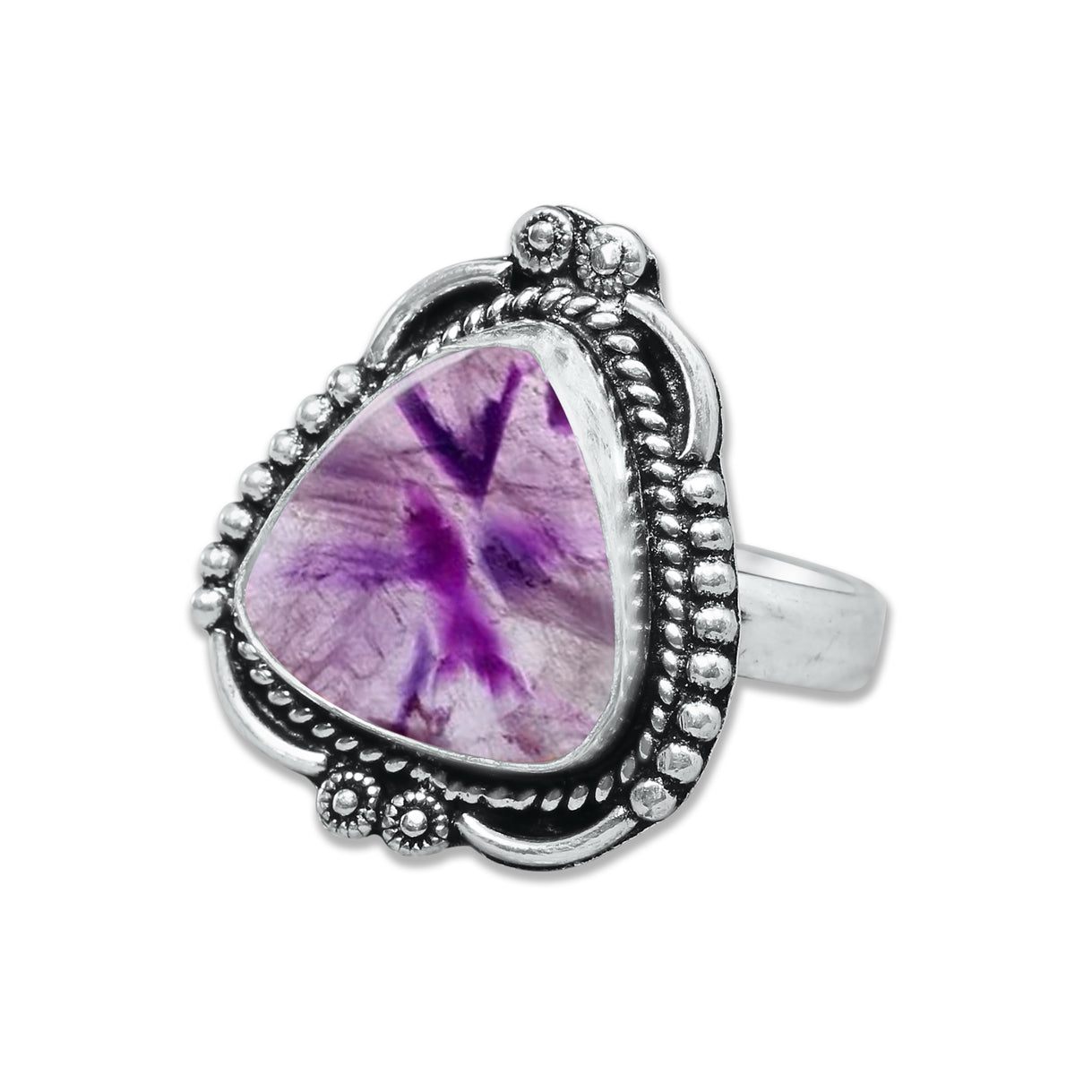 Natürliche Amethyst-Edelsteinringe für Frauen, lila Amethyst-Kristall, handgefertigte Großhandelsringe zum Massenverkauf