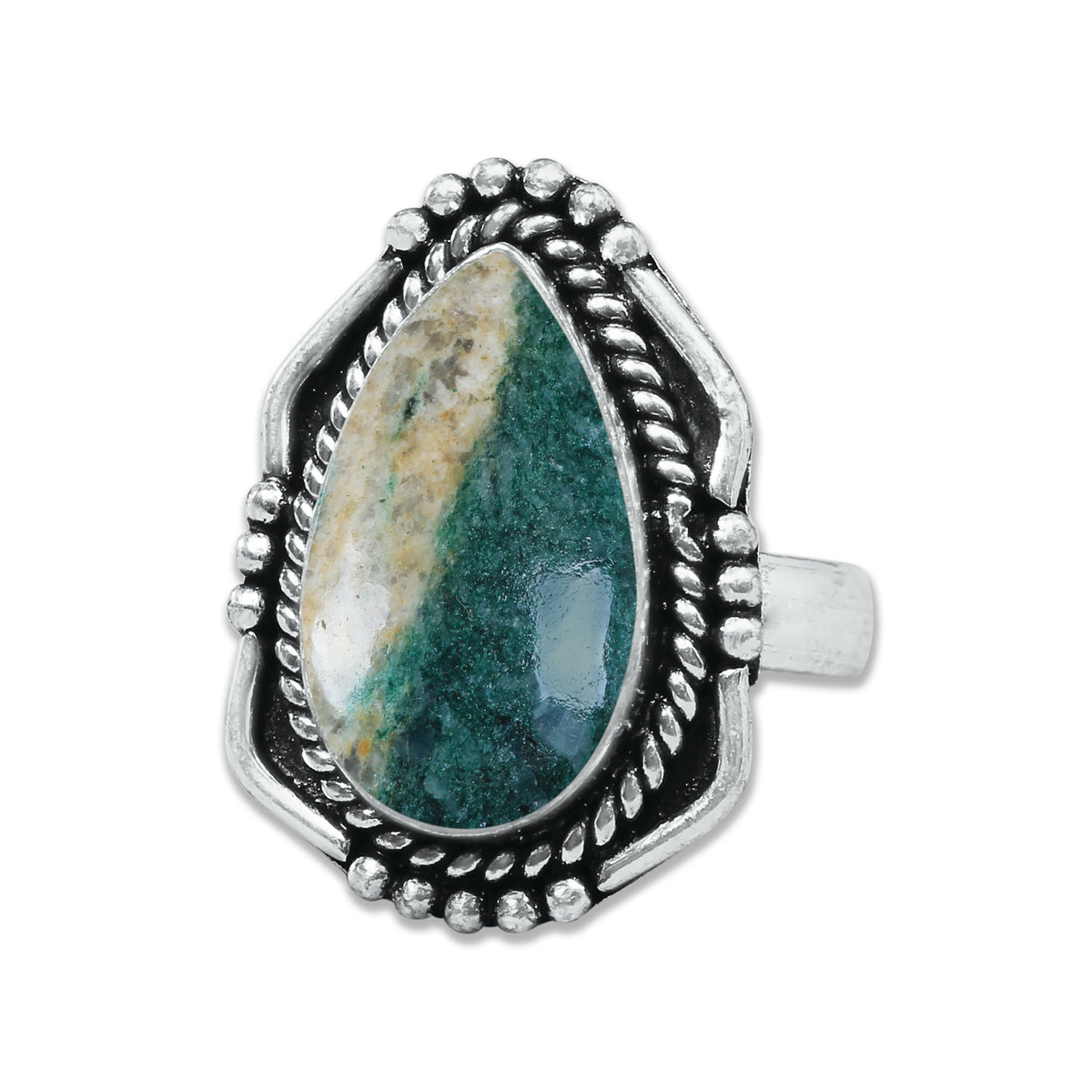 Green Aventurine Rings – Handmade, Silver-Plated, Soft Green Glow (Made to Order, US Sizes 6–10)