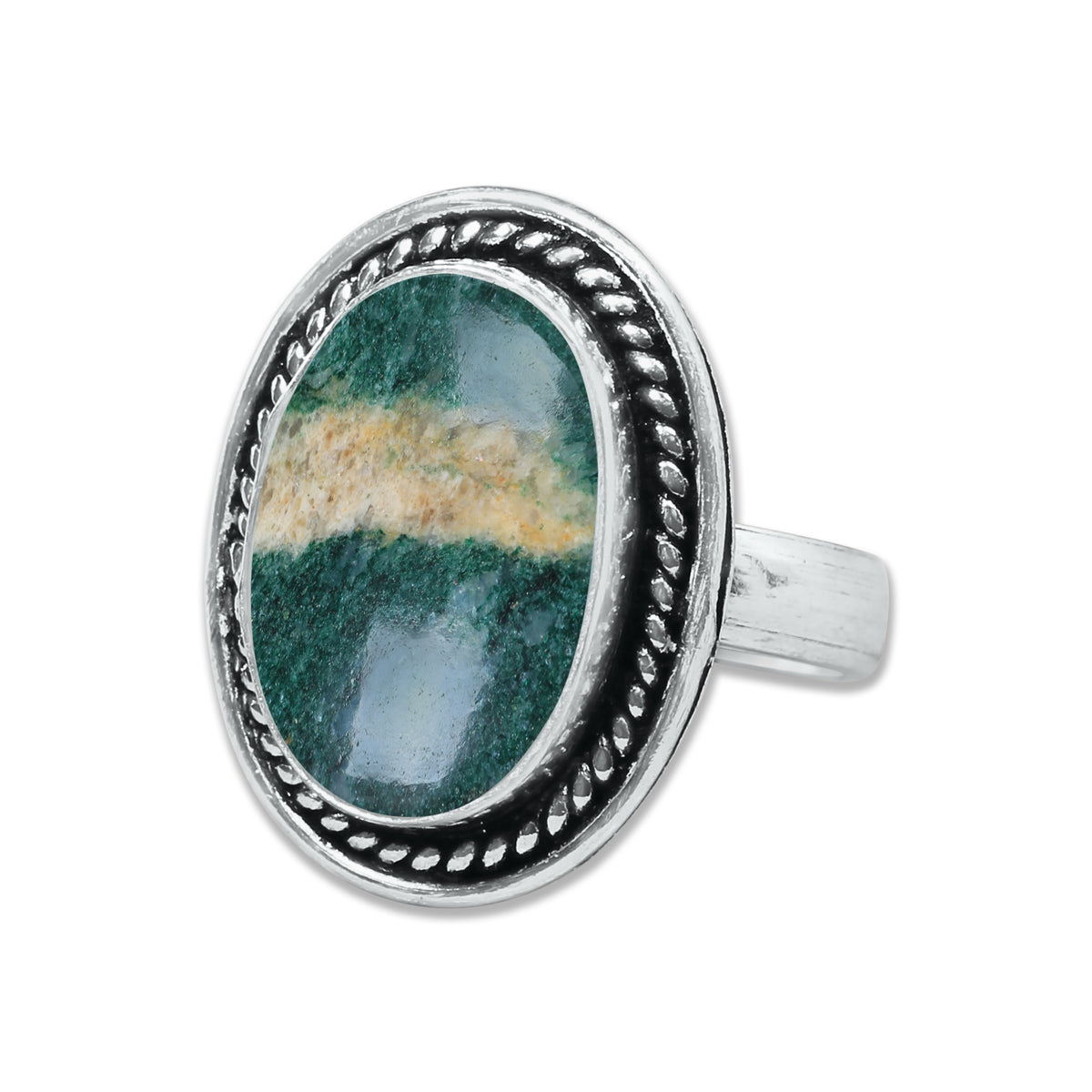 Green Aventurine Rings – Handmade, Silver-Plated, Soft Green Glow (Made to Order, US Sizes 6–10)