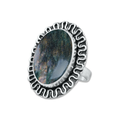 Green Aventurine Rings – Handmade, Silver-Plated, Soft Green Glow (Made to Order, US Sizes 6–10)