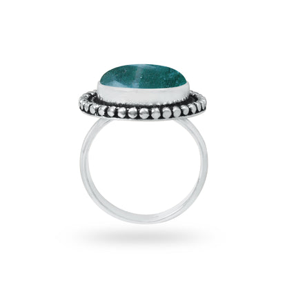 Green Aventurine Rings – Handmade, Silver-Plated, Soft Green Glow (Made to Order, US Sizes 6–10)