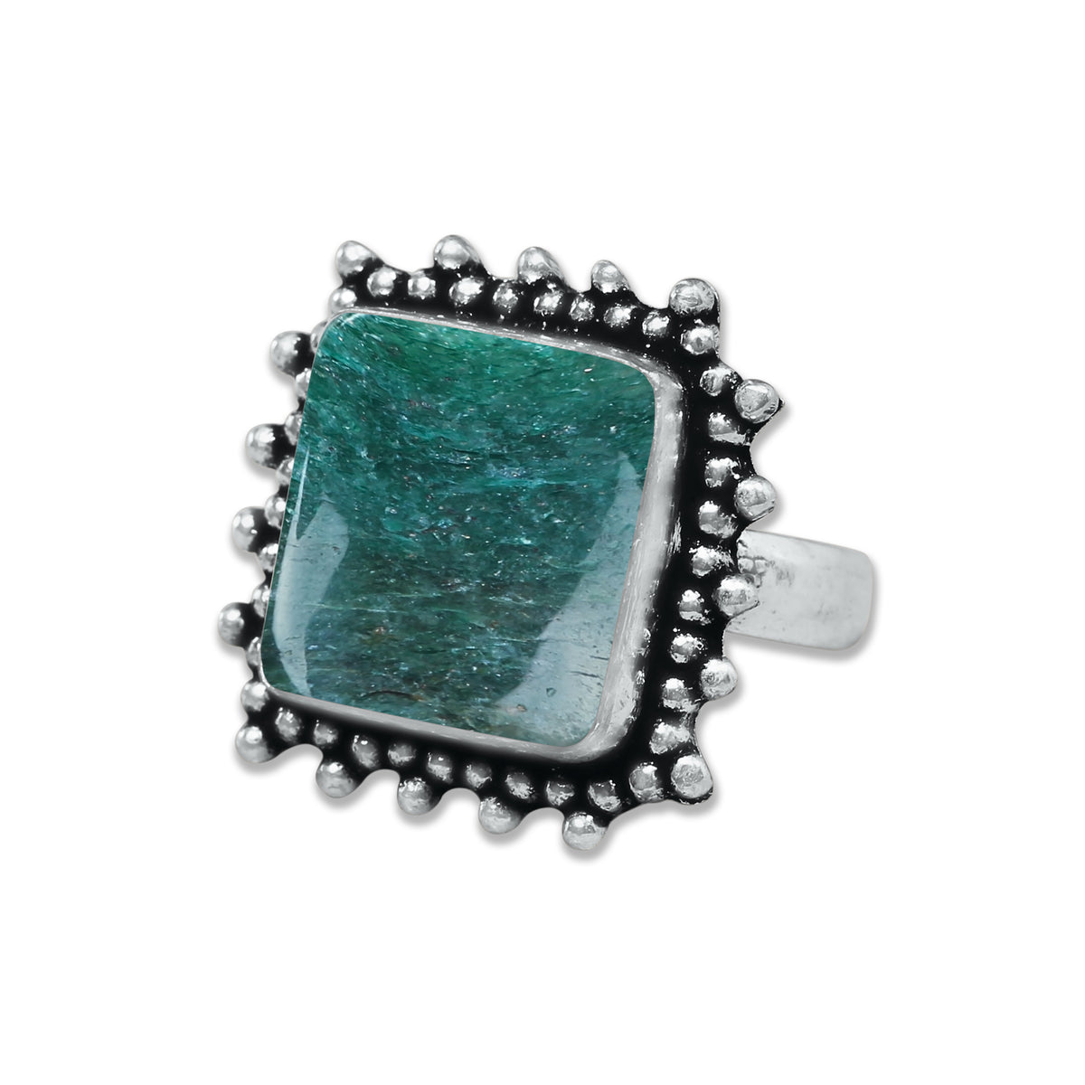 Green Aventurine Rings – Handmade, Silver-Plated, Soft Green Glow (Made to Order, US Sizes 6–10)