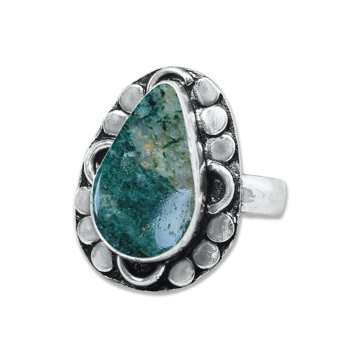 Green Aventurine Rings – Handmade, Silver-Plated, Soft Green Glow (Made to Order, US Sizes 6–10)