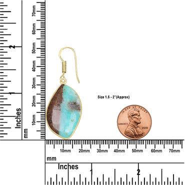 Chrysoprase Earrings – 18K Gold-Plated Bezel, Handmade Minimal Design | Made to Order