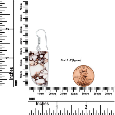 Wild Horse Agate Earrings – Silver-Plated Bezel, Handmade Design | Made to Order