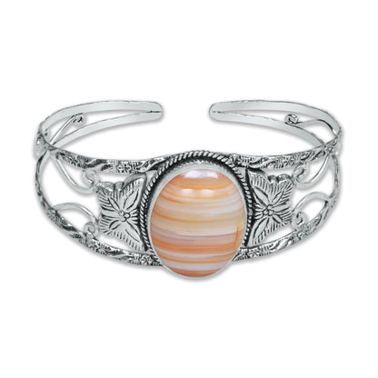 Chunky Gemstone Cuff Bangles – Silver-Plated, Handmade, Bold Boho Style | Wholesale