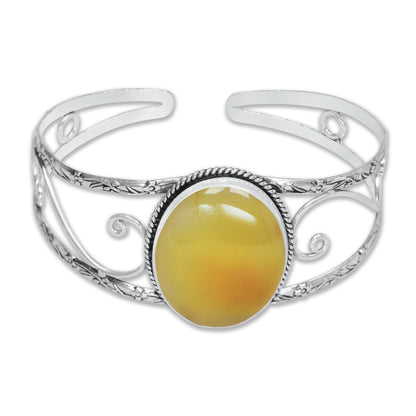 Chunky Gemstone Cuff Bangles – Silver-Plated, Handmade, Bold Boho Style | Wholesale