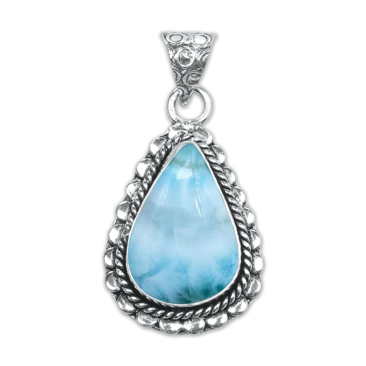 Larimar Artisan Pendants – Silver-Plated, Handmade (Made to Order) | Wholesale