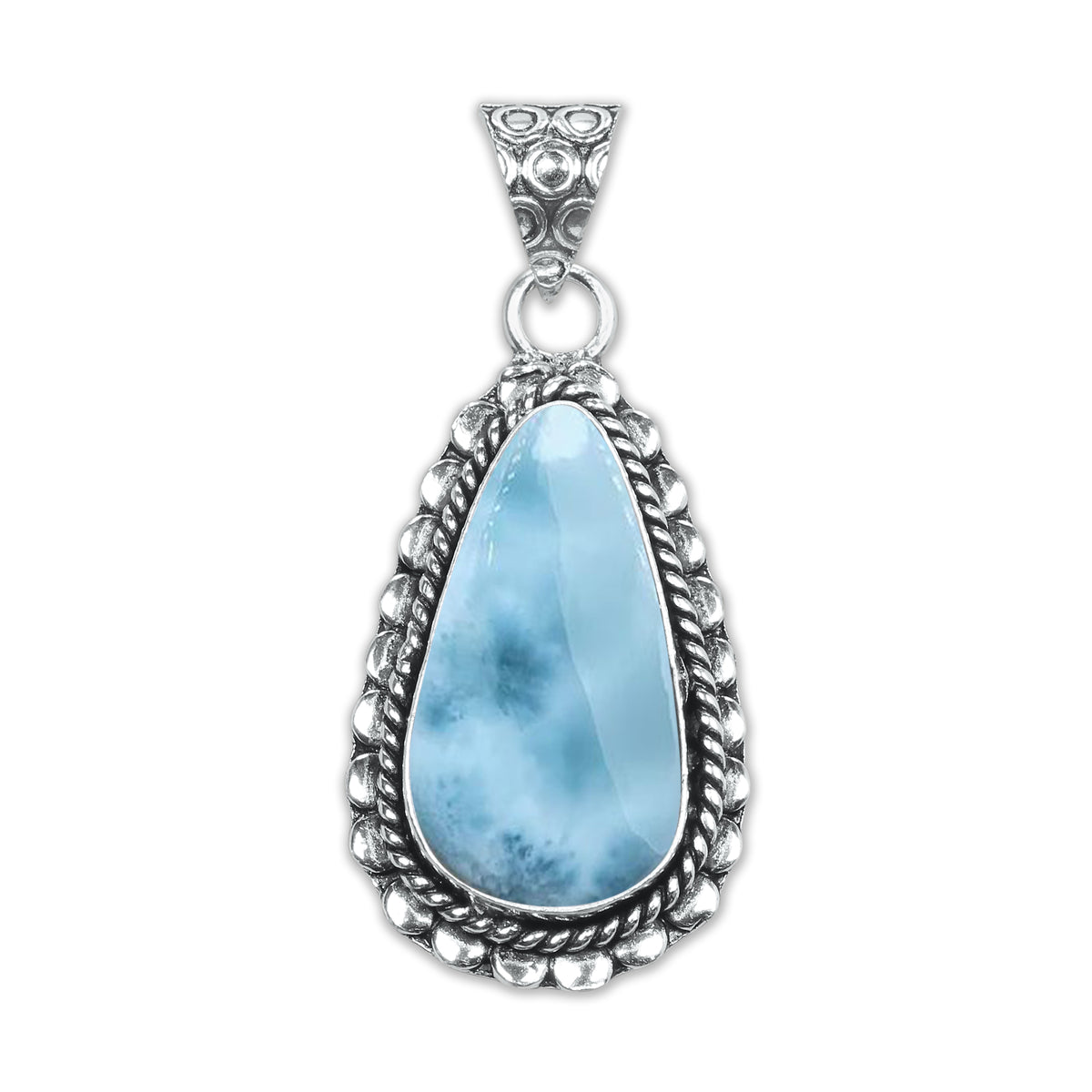Larimar Artisan Pendants – Silver-Plated, Handmade (Made to Order) | Wholesale