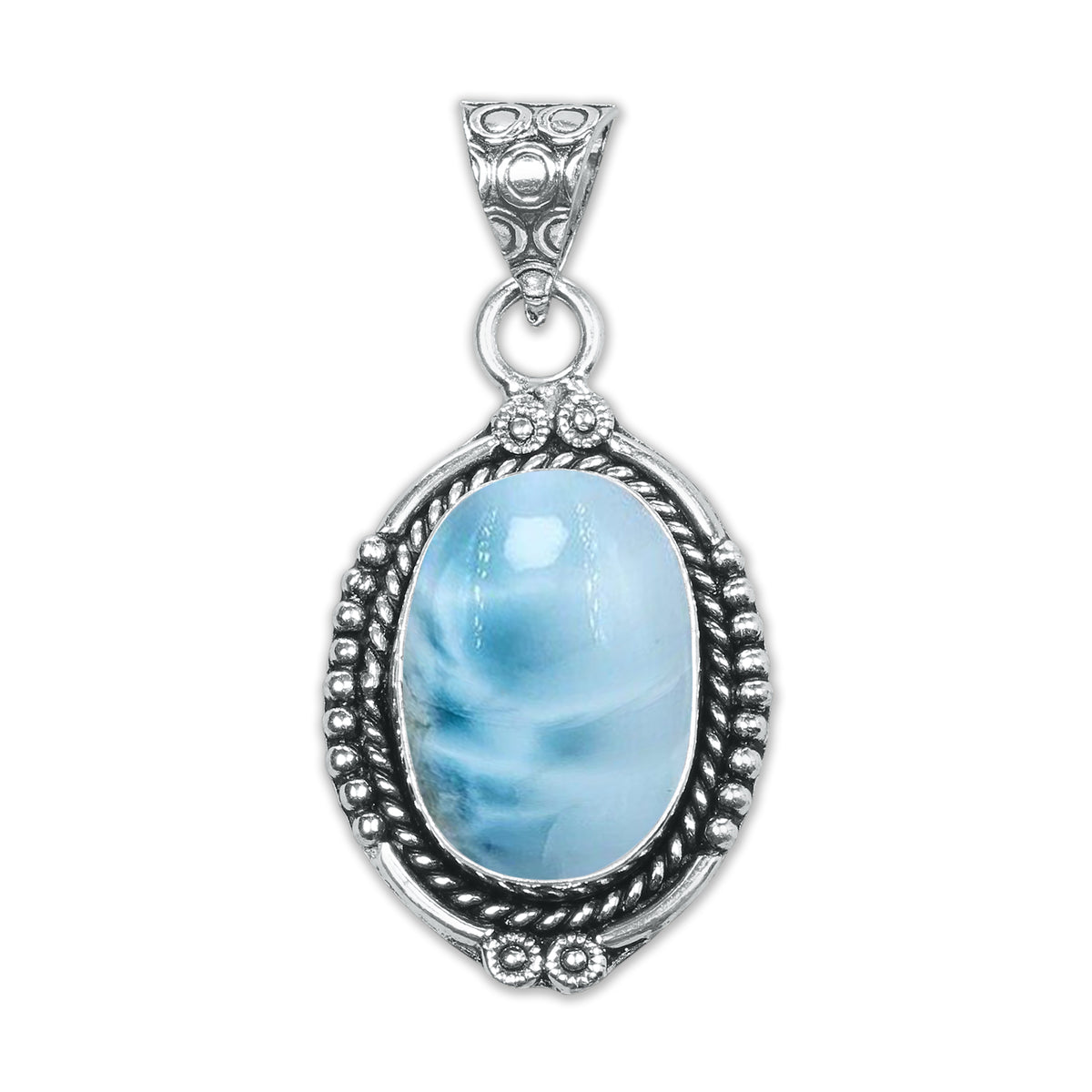 Larimar Artisan Pendants – Silver-Plated, Handmade (Made to Order) | Wholesale