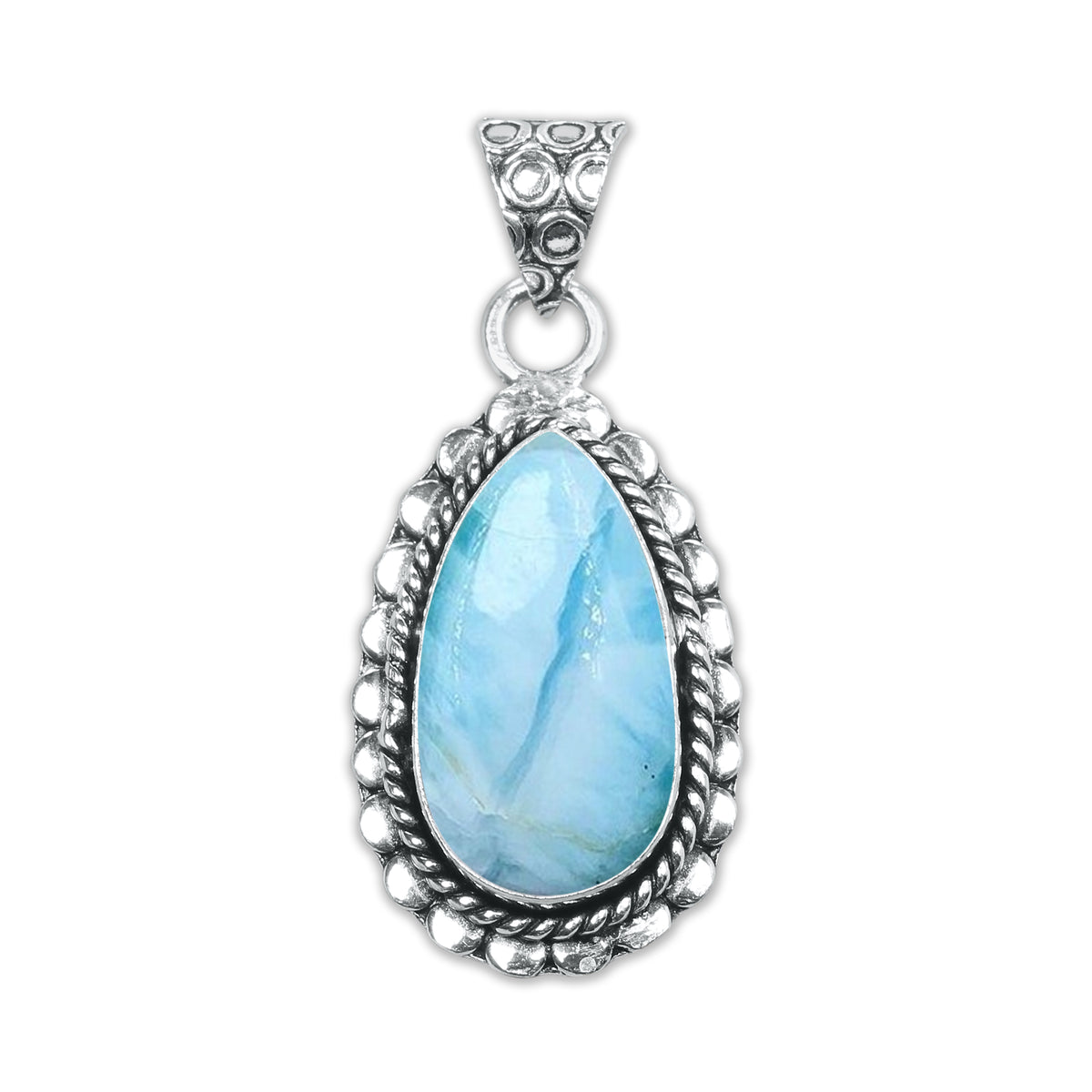 Larimar Artisan Pendants – Silver-Plated, Handmade (Made to Order) | Wholesale