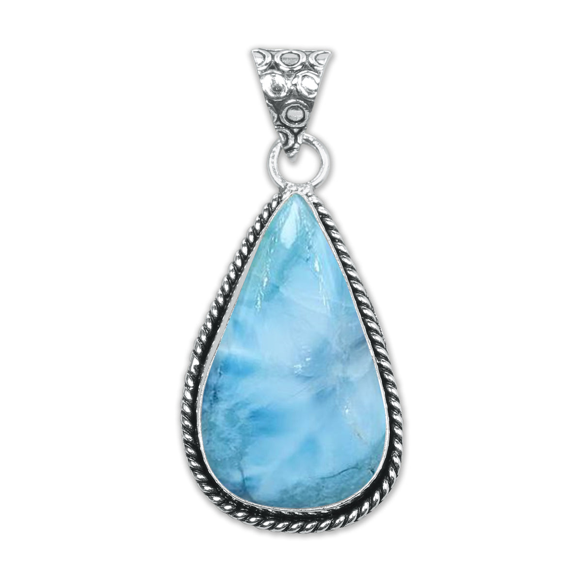 Larimar Artisan Pendants – Silver-Plated, Handmade (Made to Order) | Wholesale