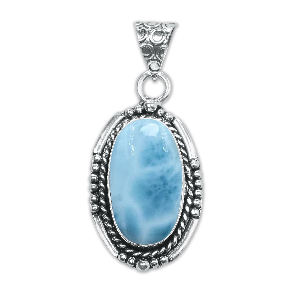 Larimar Artisan Pendants – Silver-Plated, Handmade (Made to Order) | Wholesale