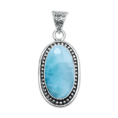 Larimar Artisan Pendants – Silver-Plated, Handmade (Made to Order) | Wholesale