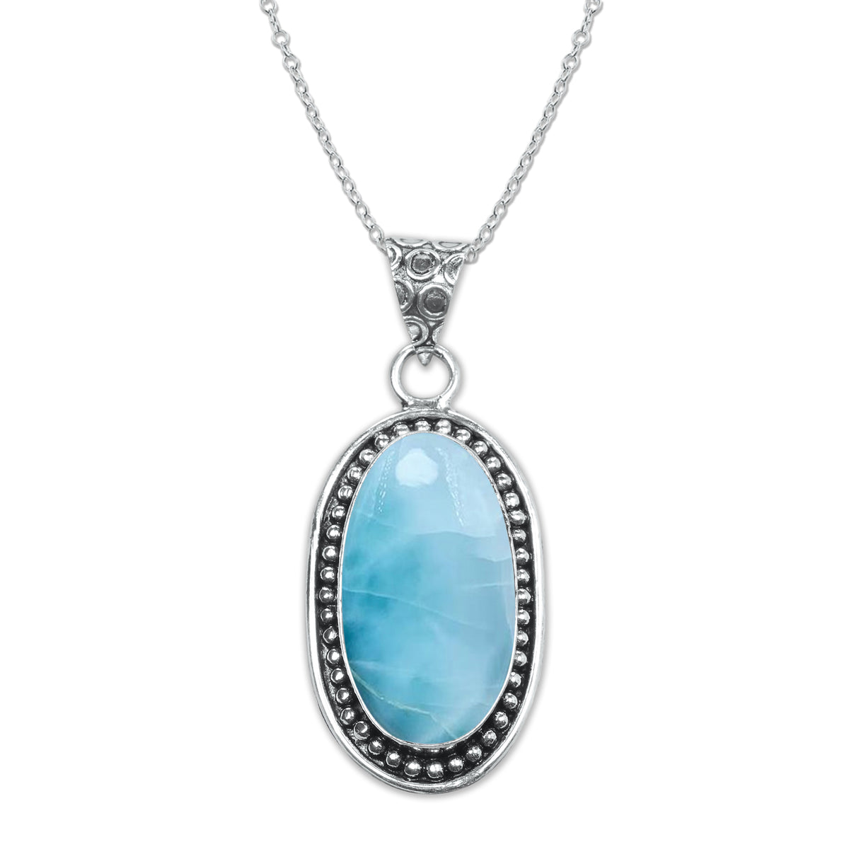 Larimar Artisan Pendants – Silver-Plated, Handmade (Made to Order) | Wholesale