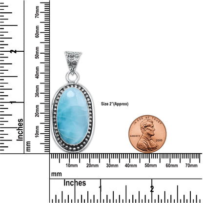 Larimar Artisan Pendants – Silver-Plated, Handmade (Made to Order) | Wholesale