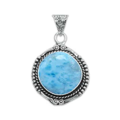 Larimar Artisan Pendants – Silver-Plated, Handmade (Made to Order) | Wholesale