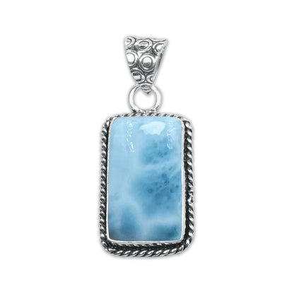 Larimar Artisan Pendants – Silver-Plated, Handmade (Made to Order) | Wholesale