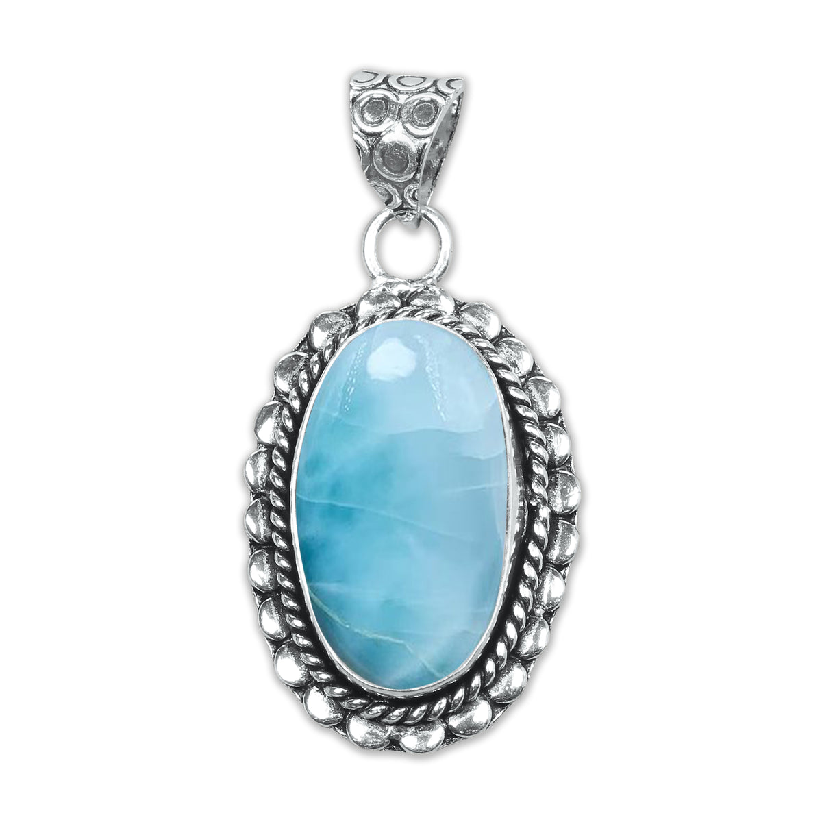 Larimar Artisan Pendants – Silver-Plated, Handmade (Made to Order) | Wholesale