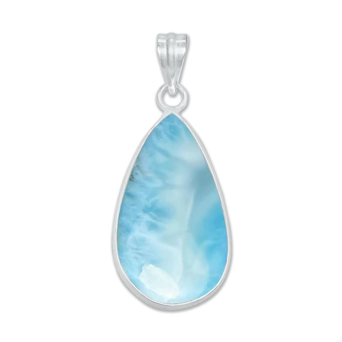 Larimar Minimalist Pendants – Silver-Plated, Handmade (Made to Order) | Wholesale