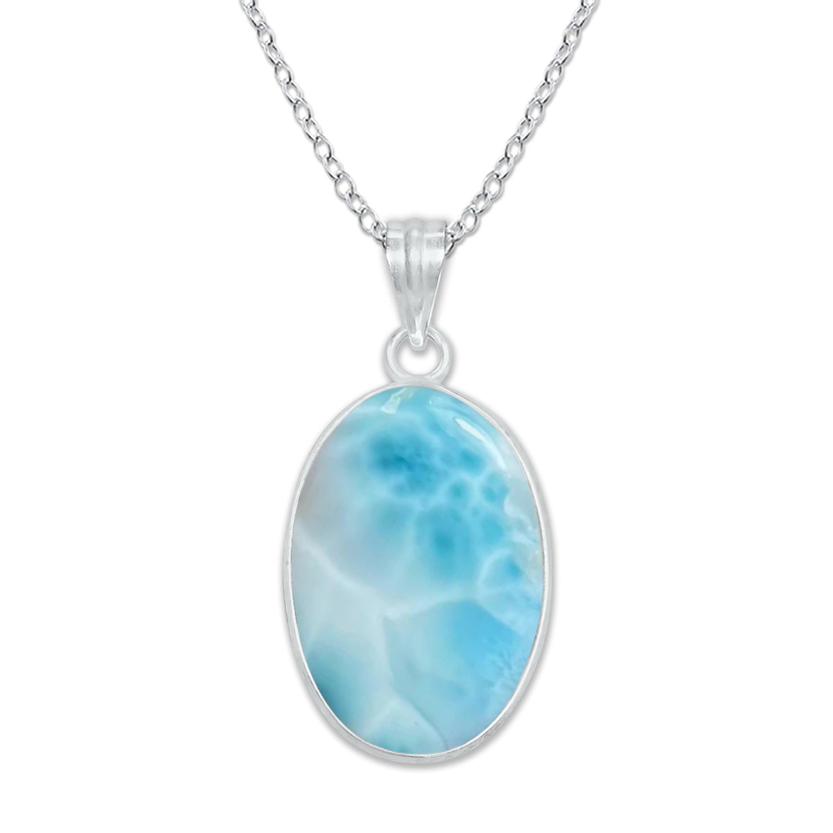 Larimar Minimalist Pendants – Silver-Plated, Handmade (Made to Order) | Wholesale