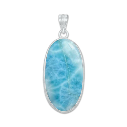 Larimar Minimalist Pendants – Silver-Plated, Handmade (Made to Order) | Wholesale