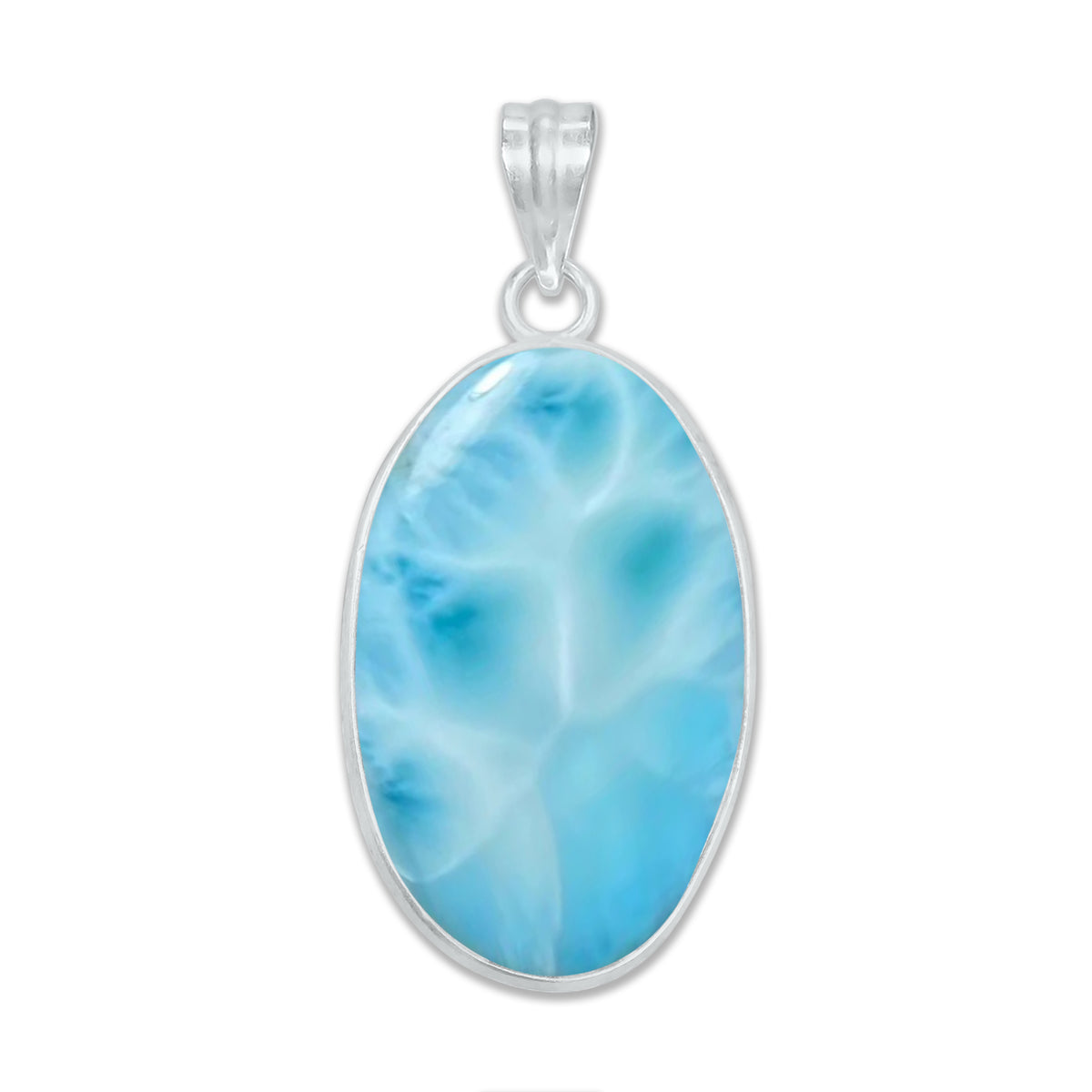 Larimar Minimalist Pendants – Silver-Plated, Handmade (Made to Order) | Wholesale