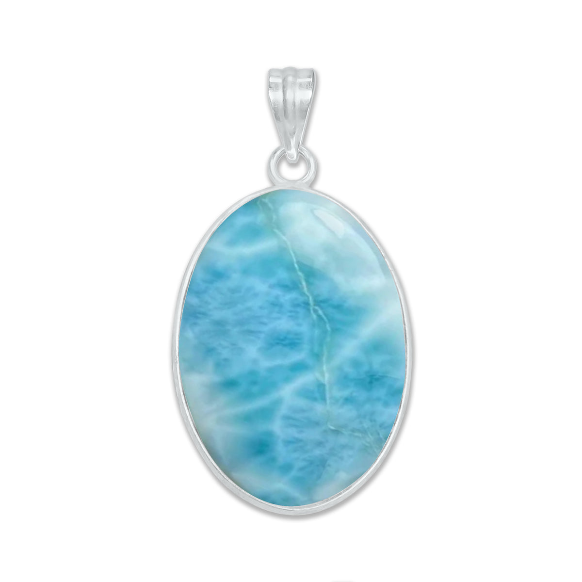 Larimar Minimalist Pendants – Silver-Plated, Handmade (Made to Order) | Wholesale