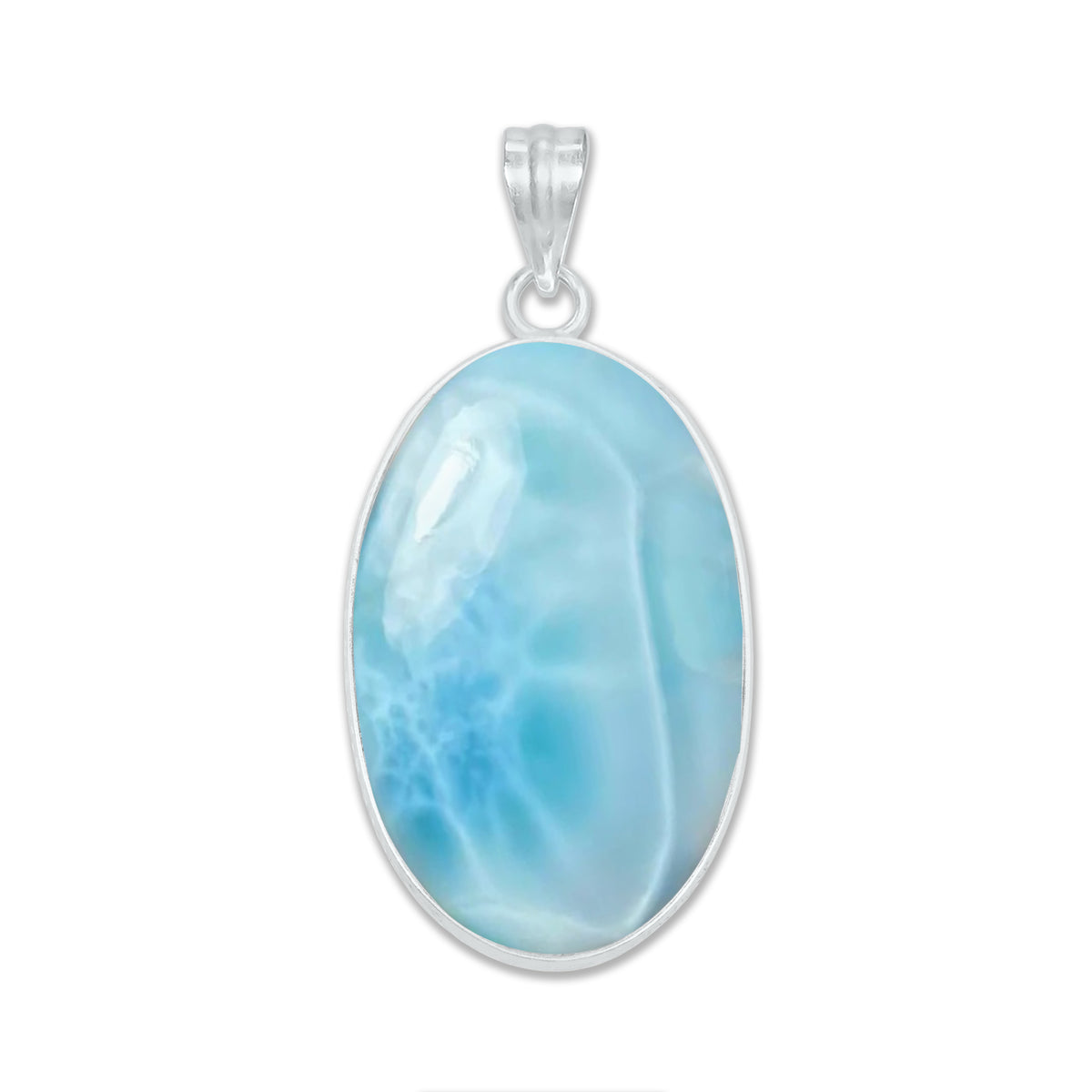 Larimar Minimalist Pendants – Silver-Plated, Handmade (Made to Order) | Wholesale