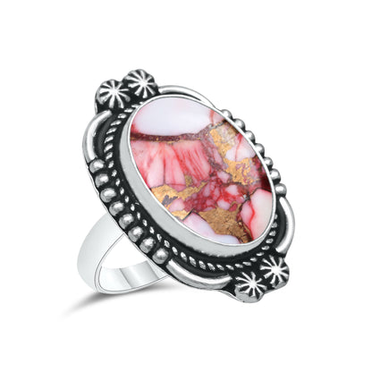 Red Mojave Copper Turquoise Rings | Boho Statement Rings | Wholesale