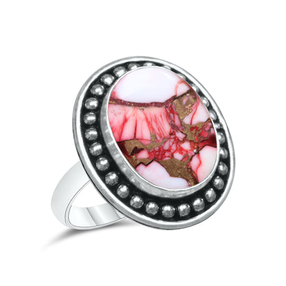 Red Mojave Copper Turquoise Rings | Boho Statement Rings | Wholesale