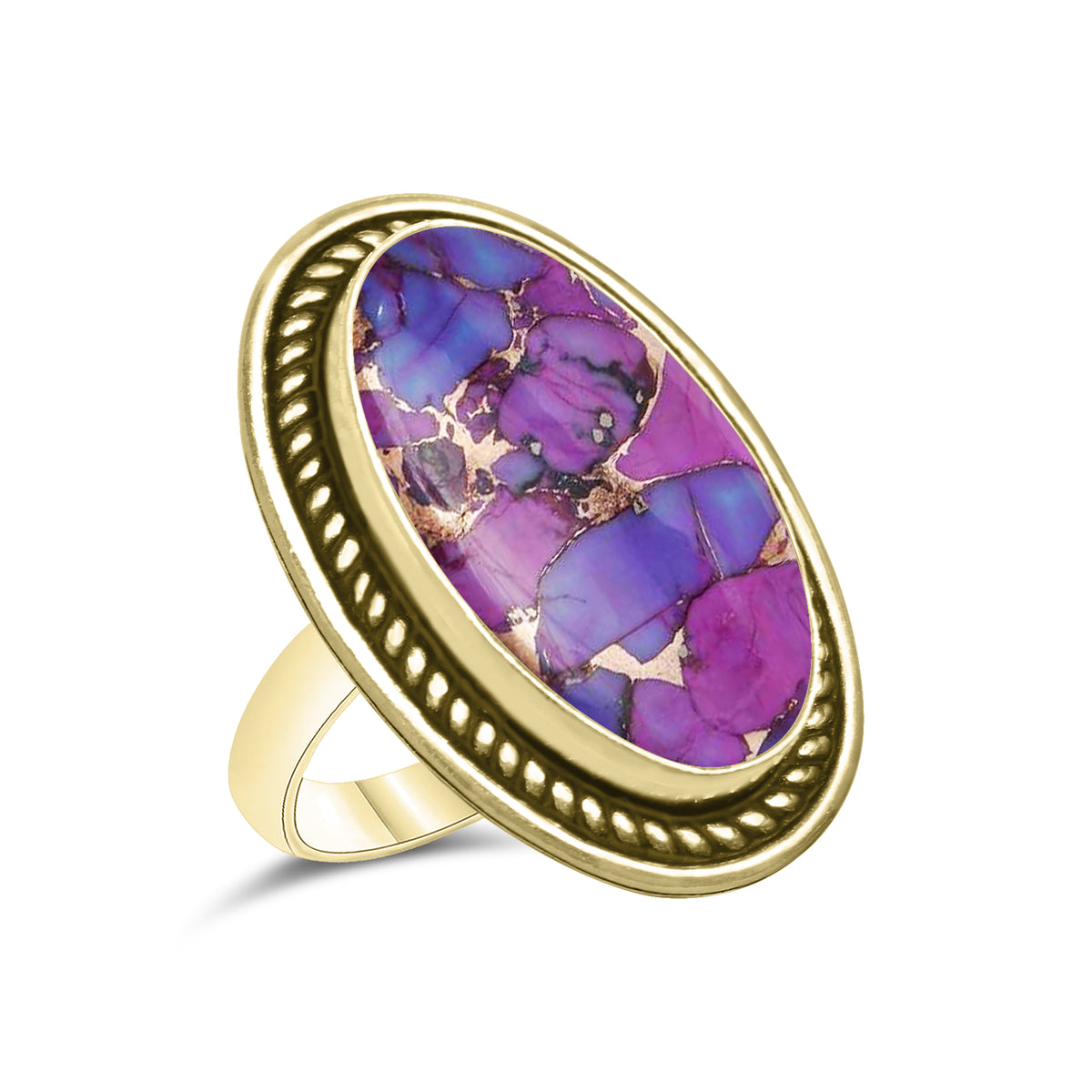 Purple Copper Turquoise Rings | Boho Statement Rings | Wholesale