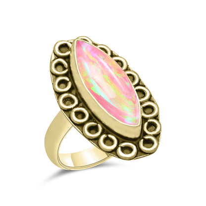 Oparex Nebula Opal Rings – Lab Created, Silver-Plated Brass | Wholesale - Made to Order