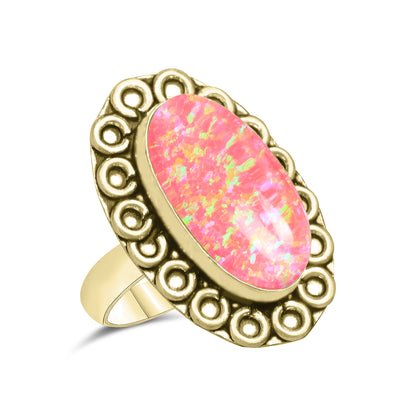 Oparex Nebula Opal Rings – Lab Created, Silver-Plated Brass | Wholesale - Made to Order
