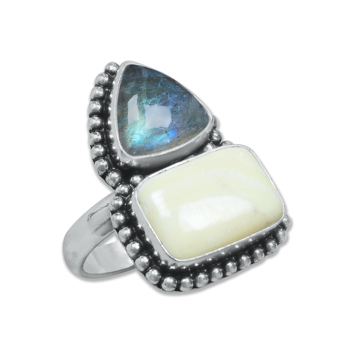 Multi-Stone Rings – Silver-Plated, Handmade, Boho Gemstone Combinations (US Sizes 6–10, Non-Adjustable) | Wholesale