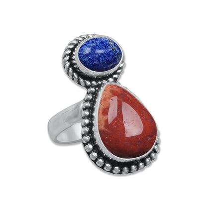 Multi-Stone Rings – Silver-Plated, Handmade, Boho Gemstone Combinations (US Sizes 6–10, Non-Adjustable) | Wholesale