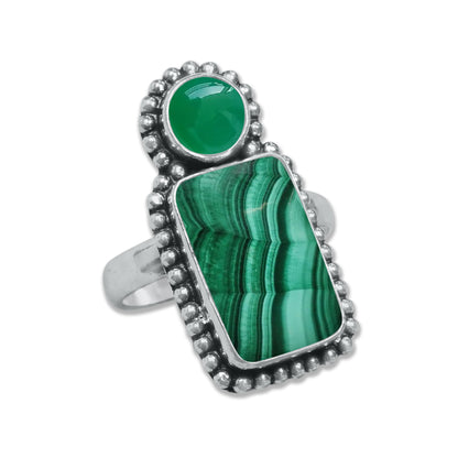 Multi-Stone Rings – Silver-Plated, Handmade, Boho Gemstone Combinations (US Sizes 6–10, Non-Adjustable) | Wholesale