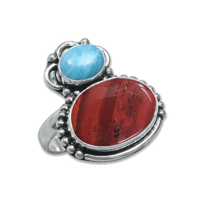 Multi-Stone Rings – Silver-Plated, Handmade, Boho Gemstone Combinations (US Sizes 6–10, Non-Adjustable) | Wholesale