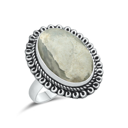 Pyrite Statement Rings | Bezel Set | AAA Quality - Silver Plated Brass