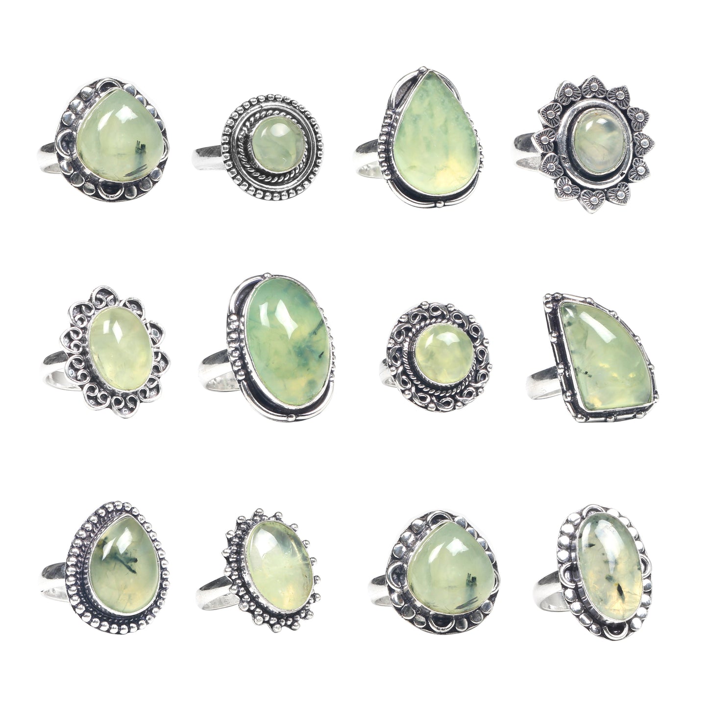 Amethyst &amp; Mondstein Kristall Handgemachte Ringe für Frauen Schmuck Großhandelslot für Massenverkauf