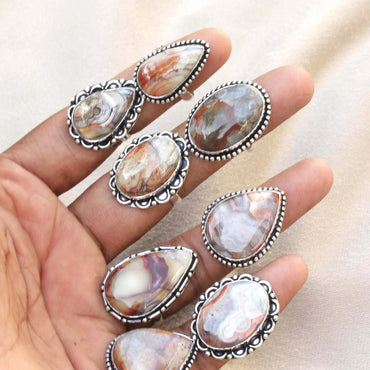 Damenringe Crazy Lace Achat Kristall handgefertigte Ringe Schmuck für Großhandelslose