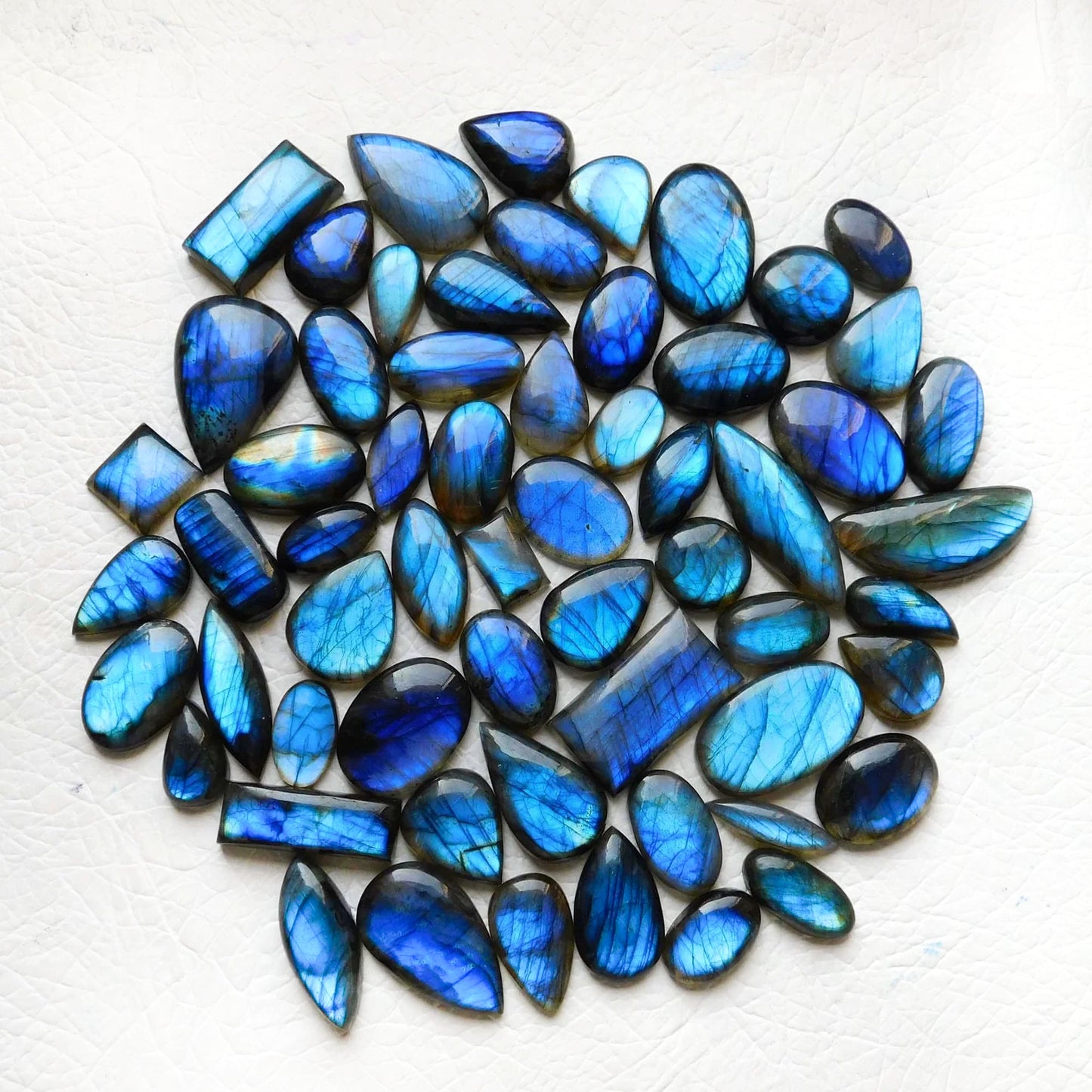 Labradorite Blue Loose Cabochons - Spectrolite, Assorted shapes and Sizes