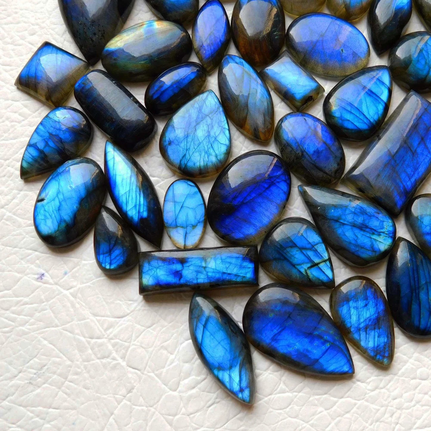 Labradorite Blue Loose Cabochons - Spectrolite, Assorted shapes and Sizes