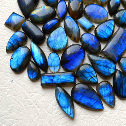 Labradorite Blue Loose Cabochons - Spectrolite, Assorted shapes and Sizes