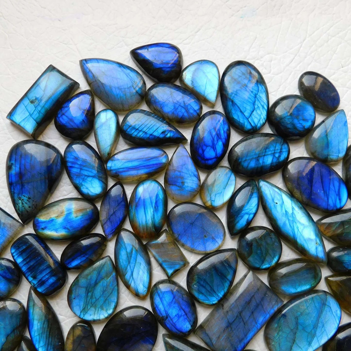Labradorite Blue Loose Cabochons - Spectrolite, Assorted shapes and Sizes